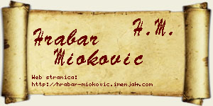 Hrabar Mioković vizit kartica